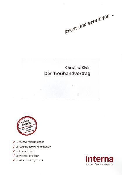 Cover-Bild Der Treuhandvertrag