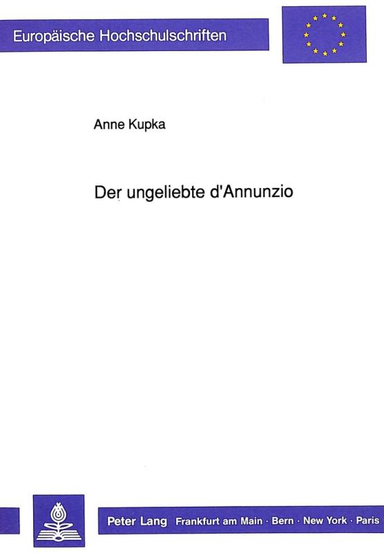 Cover-Bild Der ungeliebte d'Annunzio