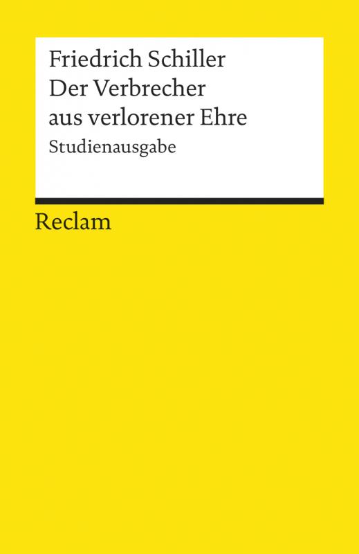 Cover-Bild Der Verbrecher aus verlorener Ehre. Studienausgabe