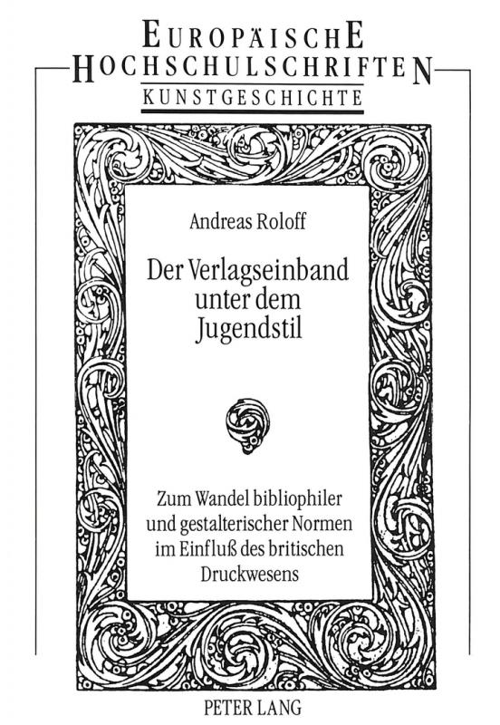 Cover-Bild Der Verlagseinband unter dem Jugendstil