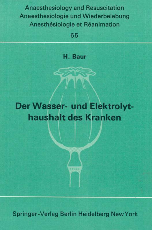 Cover-Bild Der Wasser- und Elektrolythaushalt des Kranken