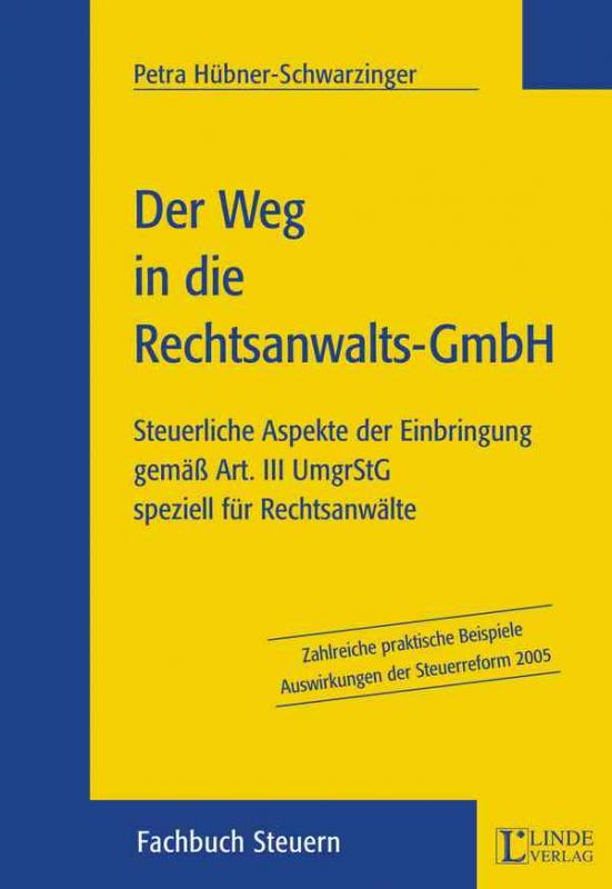 Cover-Bild Der Weg in die Rechtsanwalts-GmbH