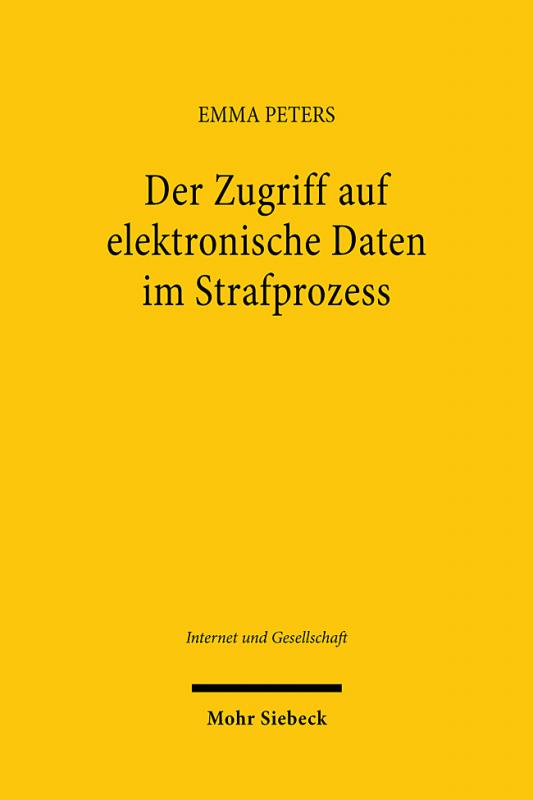 Cover-Bild Der Zugriff auf elektronische Daten im Strafprozess