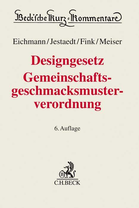 Cover-Bild Designgesetz, Gemeinschaftsgeschmacksmusterverordnung