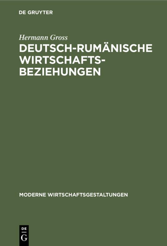 Cover-Bild Deutsch-rumänische Wirtschaftsbeziehungen