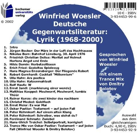 Cover-Bild Deutsche Gegenwartsliteratur: Lyrik (1968-2000)