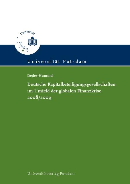 Cover-Bild Deutsche Kapitalbeteiligungsgesellschaften im Umfeld der globalen Finanzkrise 2008/2009