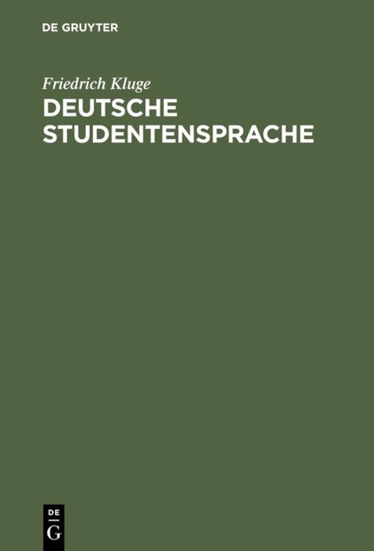 Cover-Bild Deutsche Studentensprache