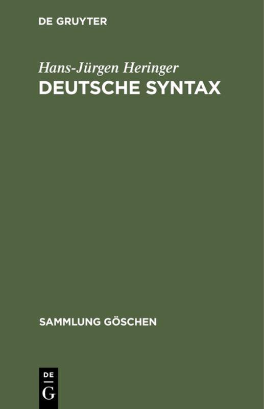 Cover-Bild Deutsche Syntax