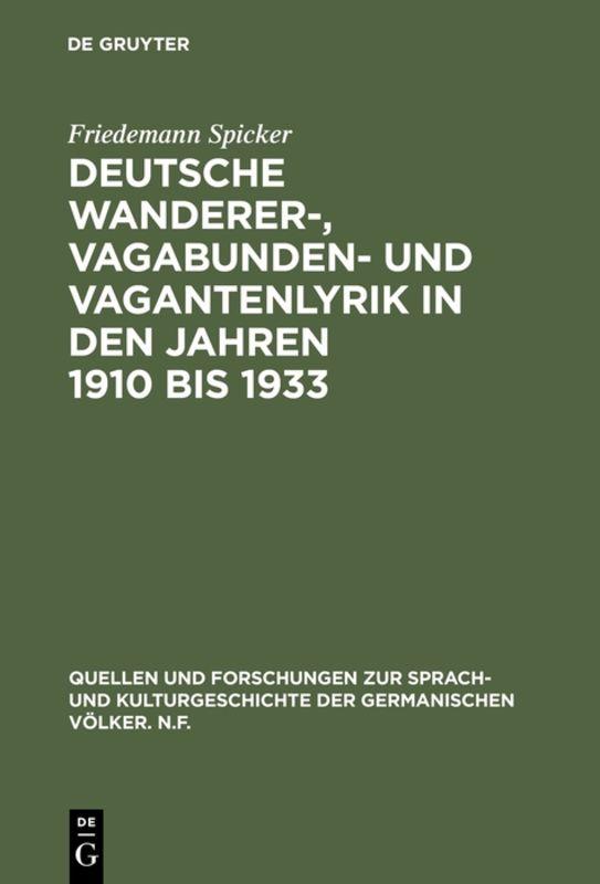 Cover-Bild Deutsche Wanderer-, Vagabunden- und Vagantenlyrik in den Jahren 1910 bis 1933