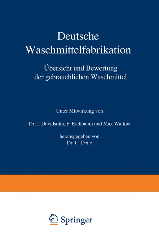 Cover-Bild Deutsche Waschmittelfabrikation