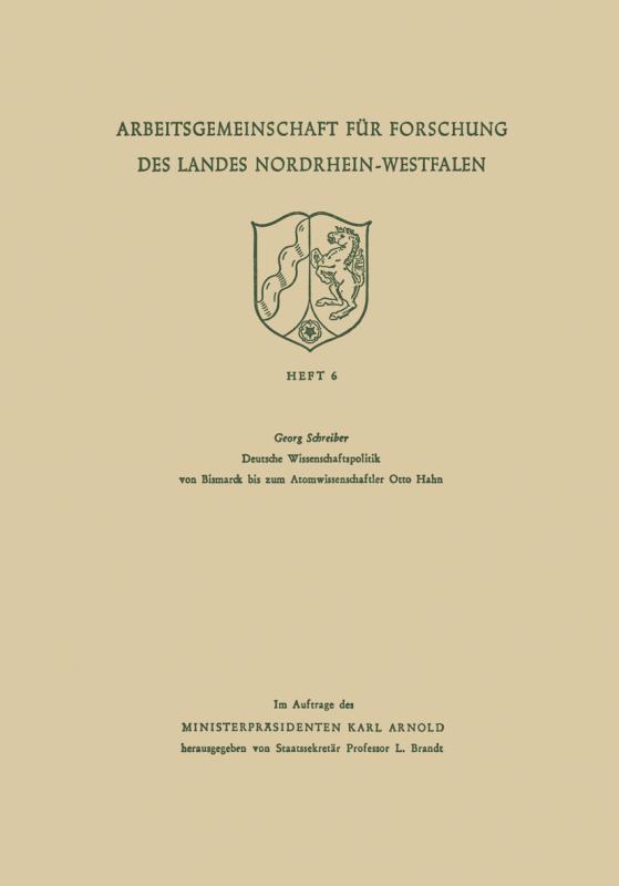 Cover-Bild Deutsche Wissenschaftspolitik von Bismarck bis zum Atomwissenschaftler Otto Hahn