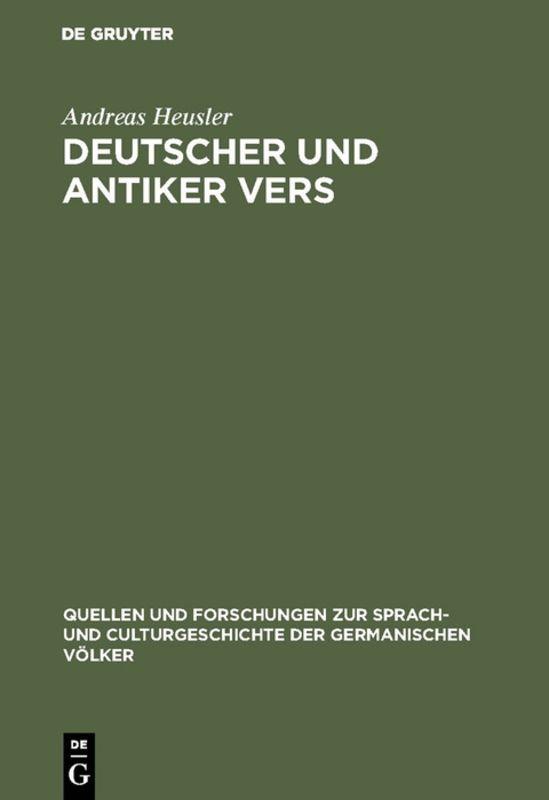 Cover-Bild Deutscher und antiker Vers
