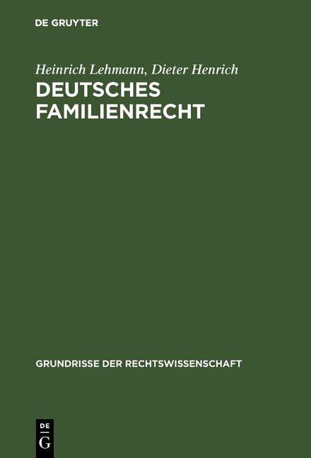 Cover-Bild Deutsches Familienrecht