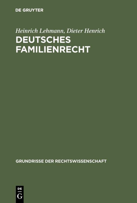 Cover-Bild Deutsches Familienrecht