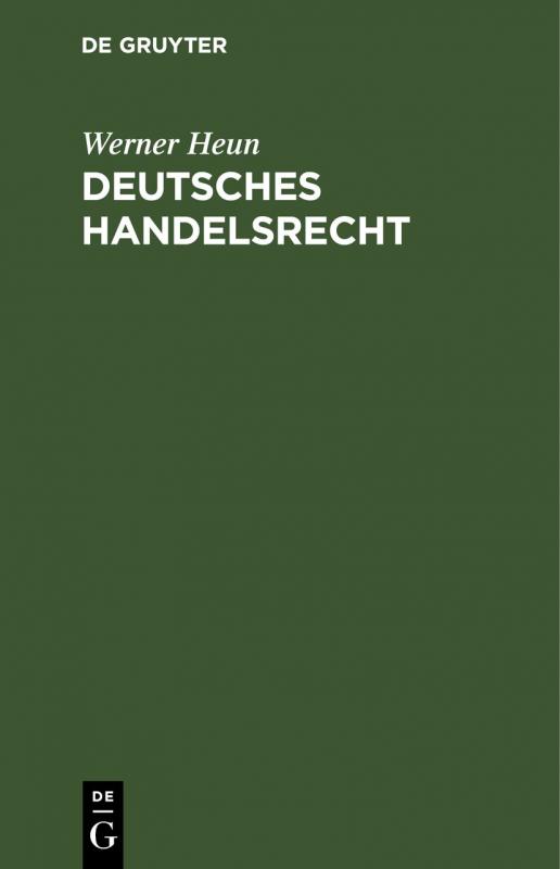 Cover-Bild Deutsches Handelsrecht
