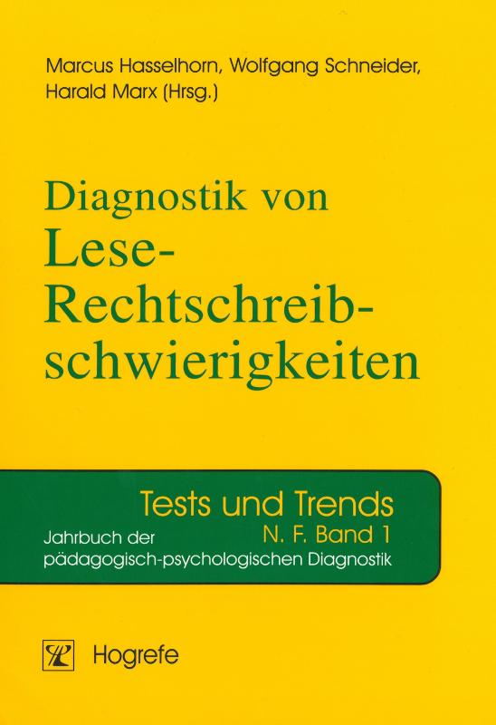 Cover-Bild Diagnostik von Lese-Rechtschreibschwierigkeiten