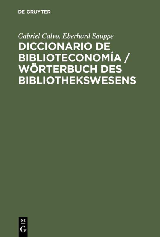 Cover-Bild Diccionario de Biblioteconomía