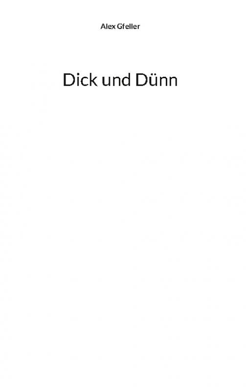 Cover-Bild Dick und Dünn