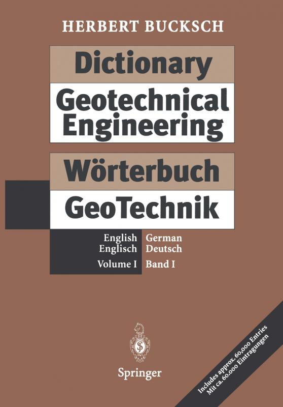 Cover-Bild Dictionary Geotechnical Engineering / Wörterbuch GeoTechnik