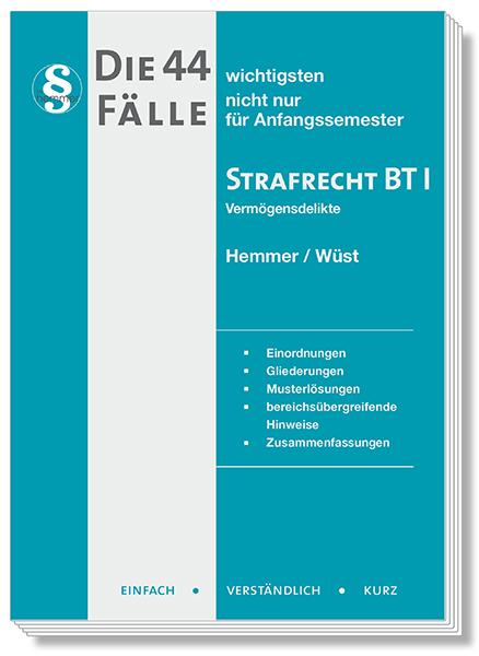 Cover-Bild Die 44 wichtigsten Fälle Strafrecht BT I - Vermögensdelikte