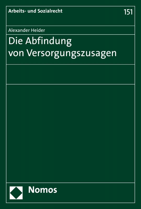 Cover-Bild Die Abfindung von Versorgungszusagen