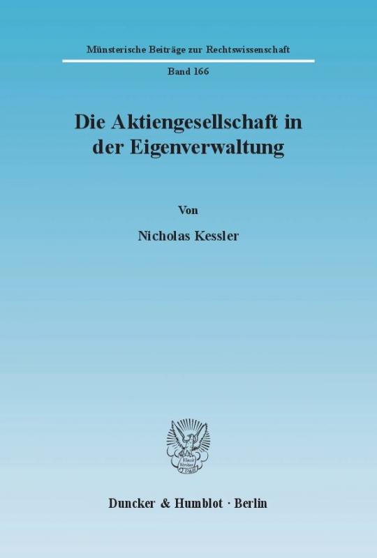 Cover-Bild Die Aktiengesellschaft in der Eigenverwaltung.