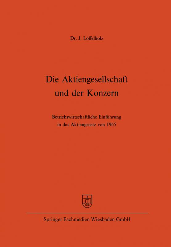 Cover-Bild Die Aktiengesellschaft und der Konzern