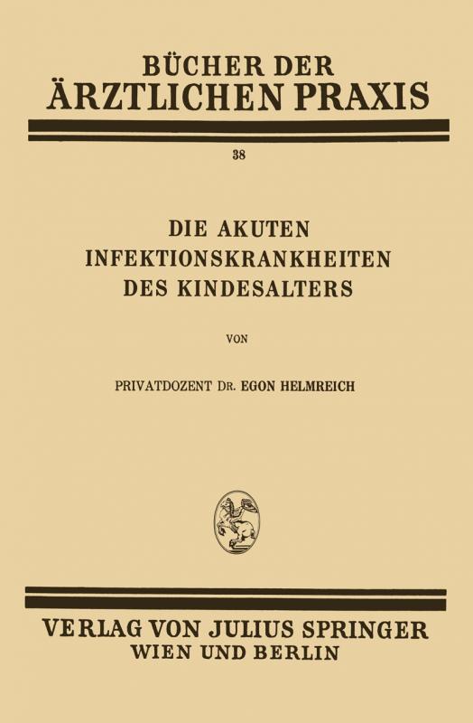 Cover-Bild Die Akuten Infektionskrankheiten des Kindesalters