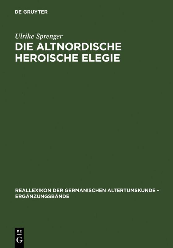Cover-Bild Die altnordische Heroische Elegie