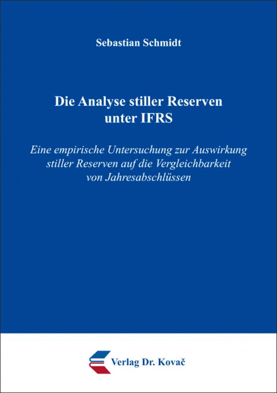 Cover-Bild Die Analyse stiller Reserven unter IFRS