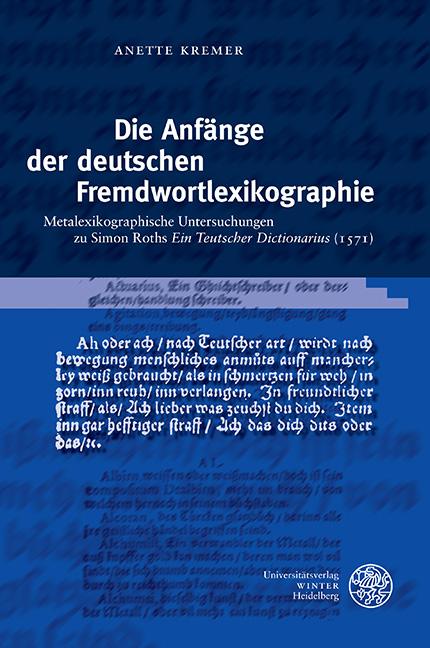 Cover-Bild Die Anfänge der deutschen Fremdwortlexikographie