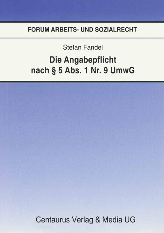 Cover-Bild Die Angabepflicht nach § 5 Abs. 1 Nr. 9 UmwG