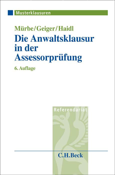 Cover-Bild Die Anwaltsklausur in der Assessorprüfung