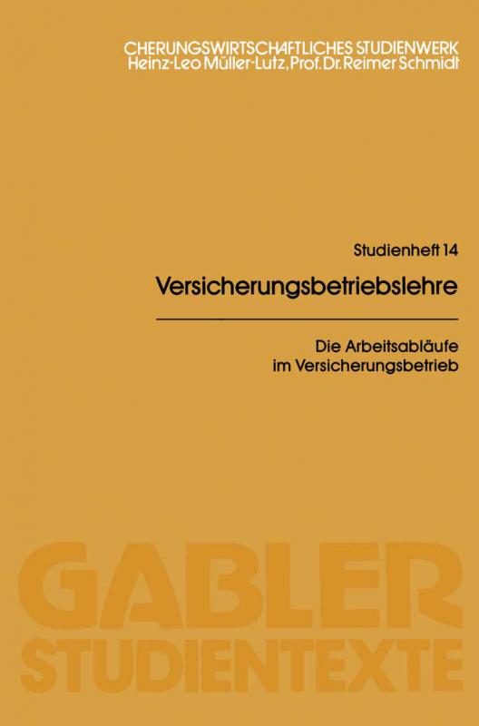 Cover-Bild Die Arbeitsabläufe im Versicherungsbetrieb