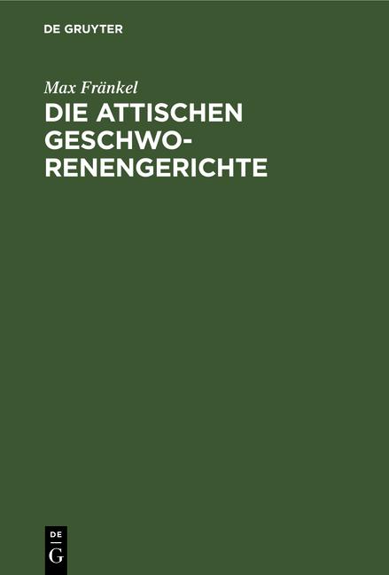 Cover-Bild Die attischen Geschworenengerichte