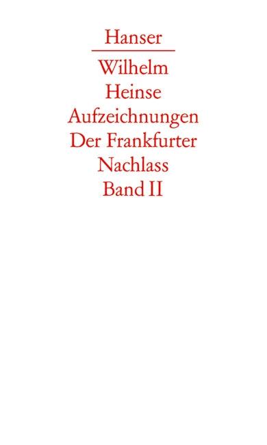 Cover-Bild Die Aufzeichnungen. Frankfurter Nachlass