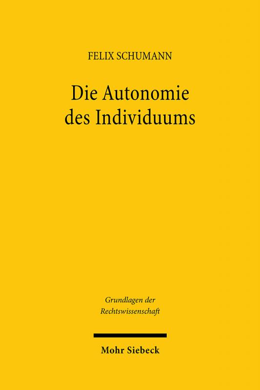 Cover-Bild Die Autonomie des Individuums