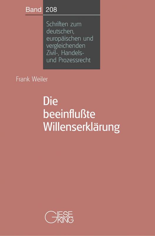 Cover-Bild Die beeinflusste Willenserklärung