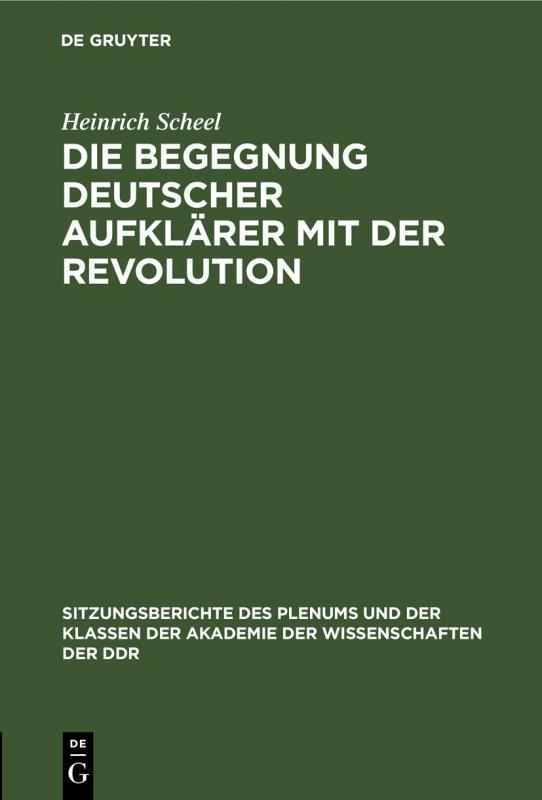 Cover-Bild Die Begegnung deutscher Aufklärer mit der Revolution