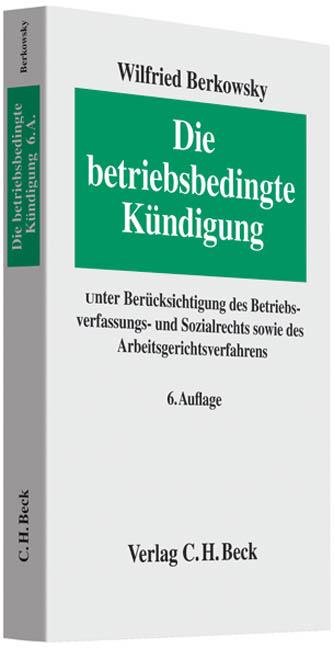 Cover-Bild Die betriebsbedingte Kündigung