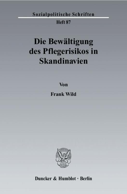 Cover-Bild Die Bewältigung des Pflegerisikos in Skandinavien.