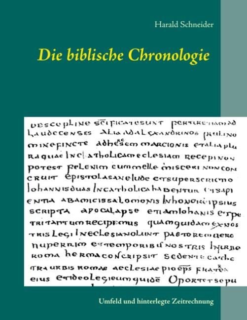 Cover-Bild Die biblische Chronologie