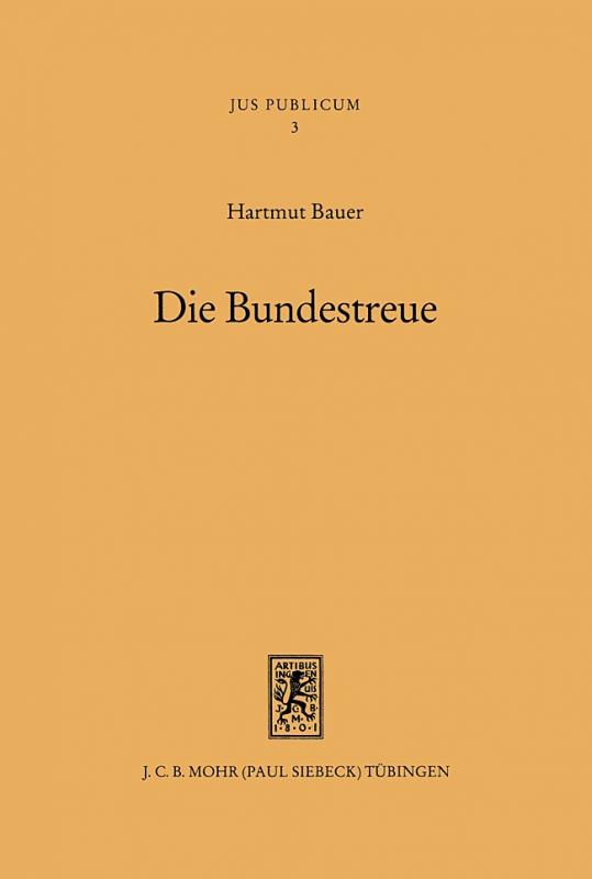 Cover-Bild Die Bundestreue