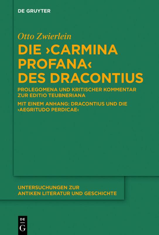 Cover-Bild Die "Carmina profana" des Dracontius