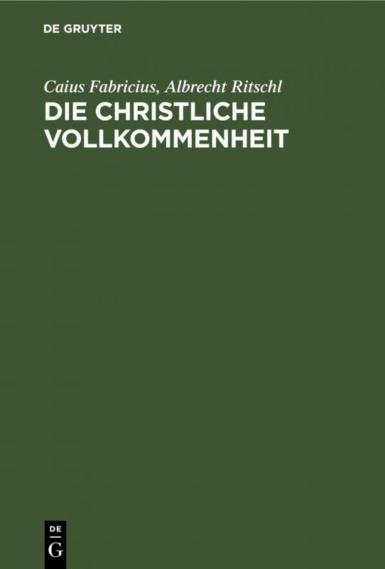 Cover-Bild Die christliche Vollkommenheit