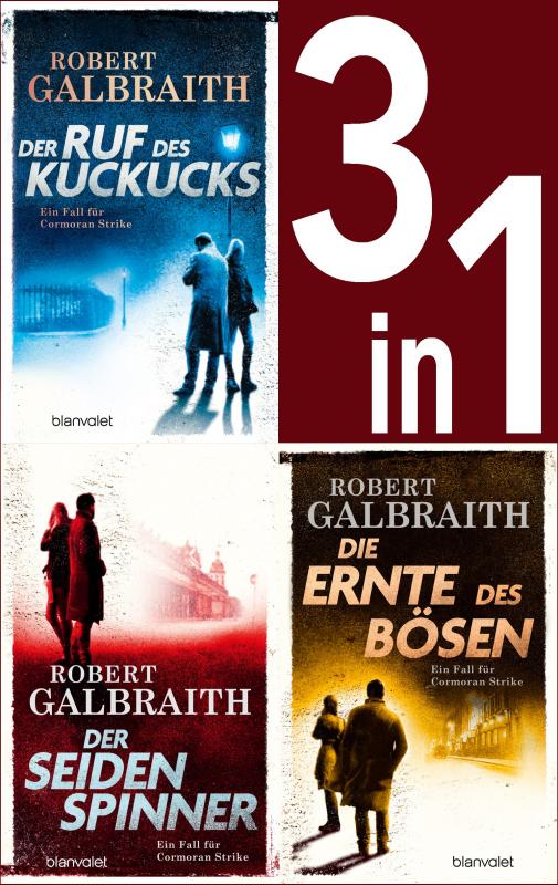 Cover-Bild Die Cormoran-Strike-Reihe Band 1-3: - Der Ruf des Kuckucks / Der Seidenspinner / Die Ernte des Bösen (3in1-Bundle)