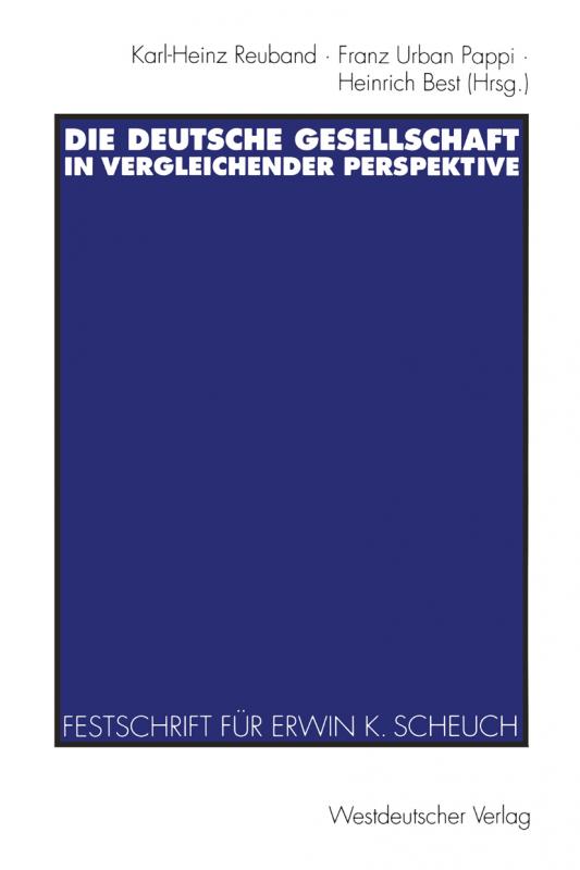 Cover-Bild Die deutsche Gesellschaft in vergleichender Perspektive