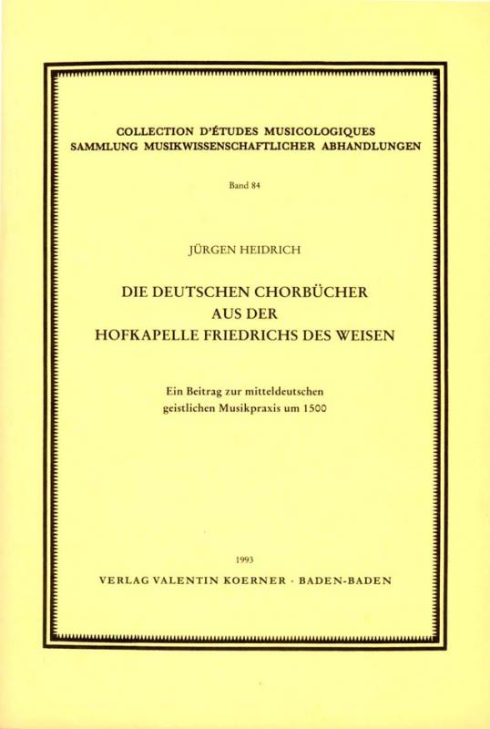 Cover-Bild Die deutschen Chorbücher aus der Hofkapelle Friedrichs des Weisen