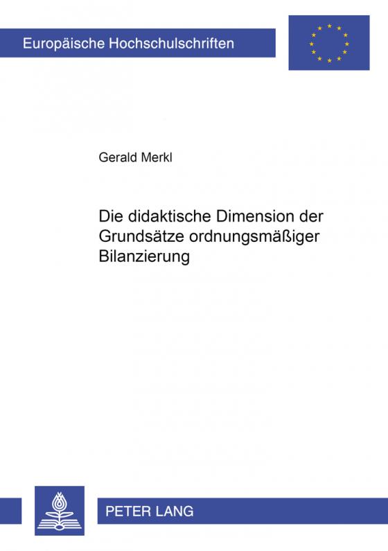 Cover-Bild Die didaktische Dimension der Grundsätze ordnungsmäßiger Bilanzierung